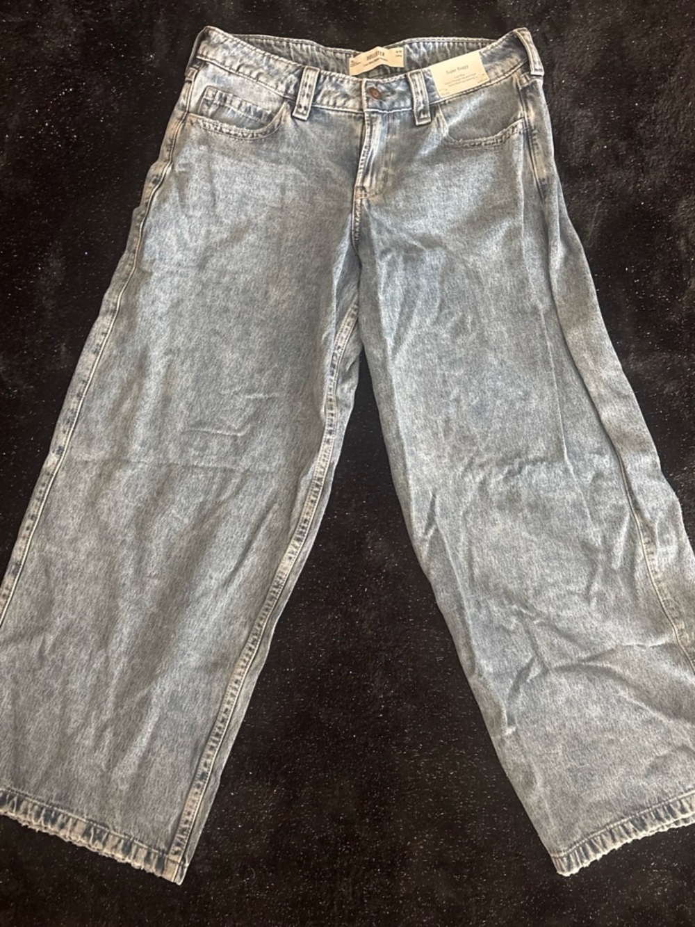 Hollister Light Wash Straight Leg Jeans - Pale Blue